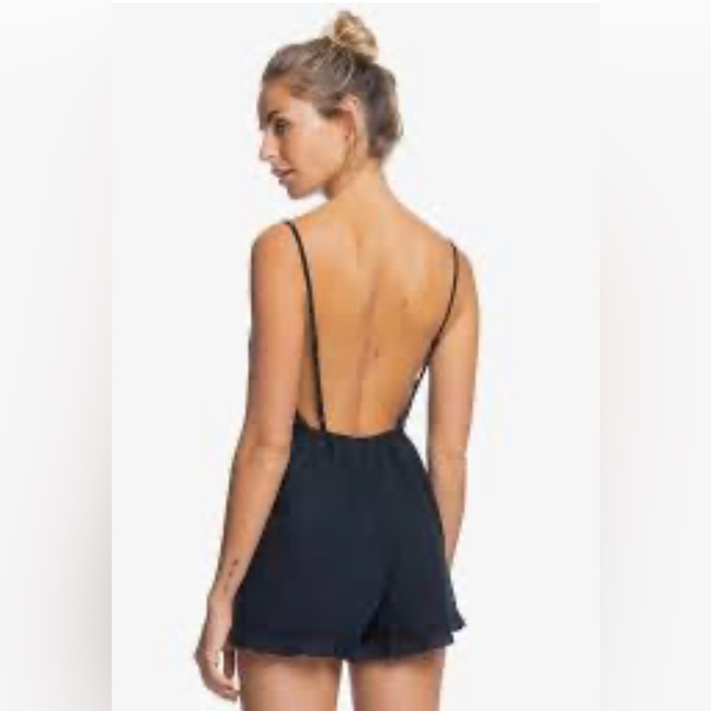 Honest Love Beach Romper for Women by Roxy Size XL Navy Blue